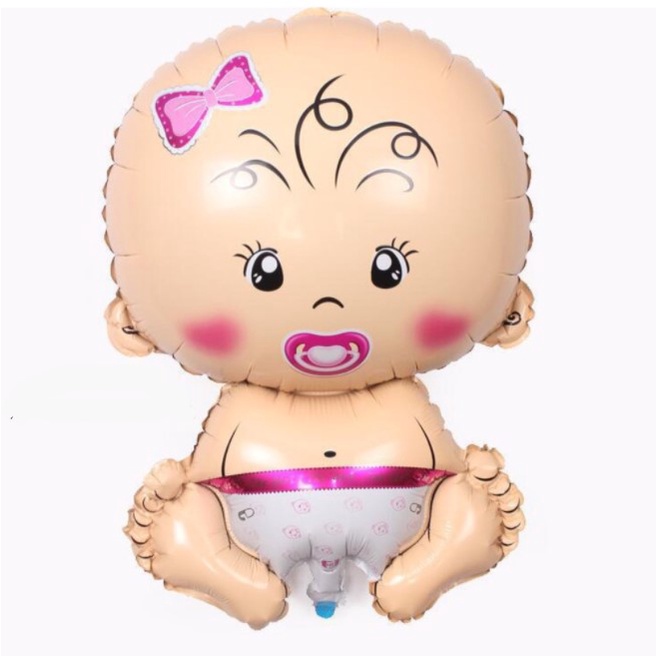 Bong Bóng Hình Vương Miện, Em Bé, Bánh Sinh Nhật, Xe Nôi, Bàn Chân, Bình Sữa, Nơ, Trang Trí Sinh Nhật Cho Bé Trai Bé Gái