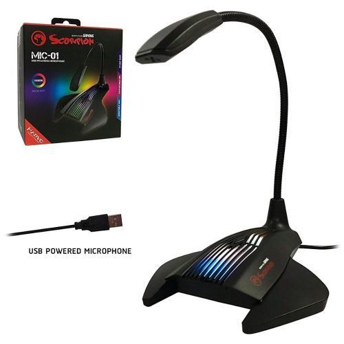 [Mã ELHACE giảm 4% đơn 300K] Micro Máy Tính MARVO MIC 01 - ĐÈN LED RGB - Kết Nối Cổng USB. Hàng Chính Hãng, Full Box