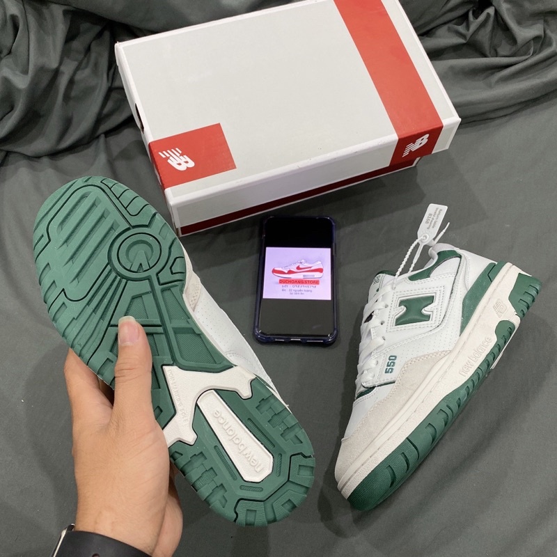 GIÀY N.B 550 NEW BA.LA.NCE 550 WHITE GREEN DA LỘN CAO CẤP 1:1 [ FULL BOX + FREE SHIP] | BigBuy360 - bigbuy360.vn