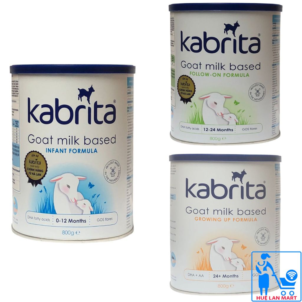 Sữa Dê Kabrita hàng nhập khẩu nguyên lon từ Hà Lan số 1,2,3  hộp 400g/800g