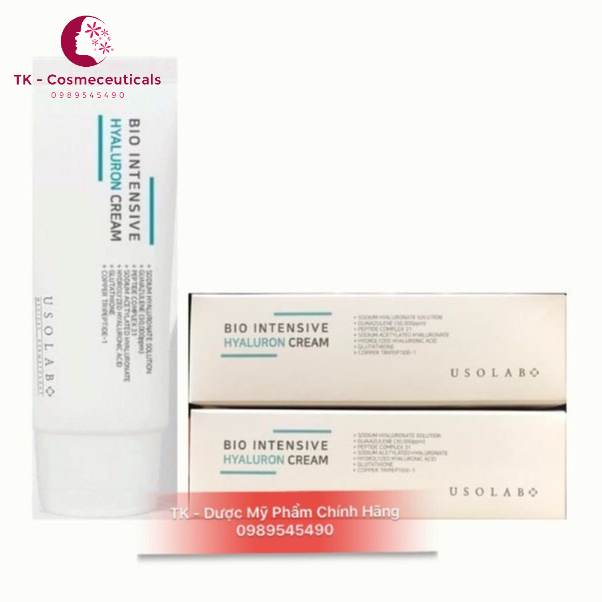 (CHÍNH HÃNG) Kem Dưỡng Ẩm Ngậm Nước HA USOLAB BIO INTENSIVE HYALURON CREAM - 50m