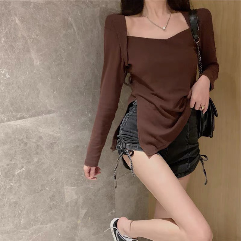 ÁO TĂM CỔ U XẺ VẠT 3M