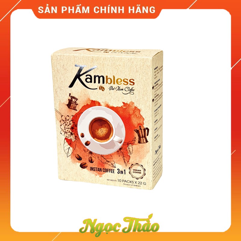 Hộp cafe hòa tan (Vegan) Kambless Ngọc Thảo | 10 túi | BigBuy360 - bigbuy360.vn