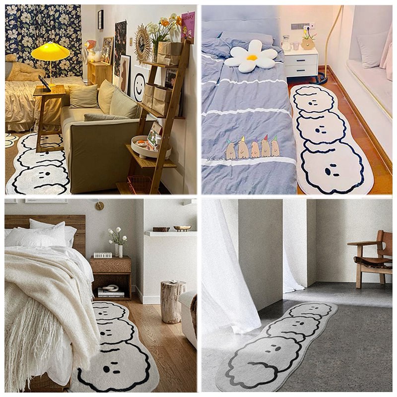 Thảm lót cửa chùi chân chống trượt thấm hút nước họa tiết hoạt hình 50*120cm