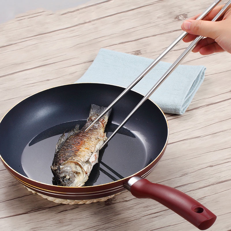 1 Đôi Đũa Chống Trượt Bằng Thép Không Gỉ Phong Cách Trung Hoa