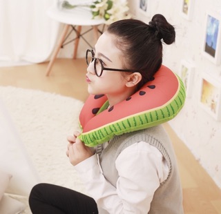 Gối chữ U hoa quả hạt xốp