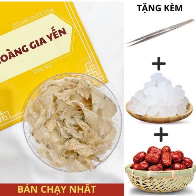 CHÂN YẾN THÔ Loại 1 (ít lông) HOÀNG GIA YẾN chính chủ nhà nuôi tại NHA TRANG [ Tặng kèm Nhíp + Đường Phèn + Táo Đỏ]