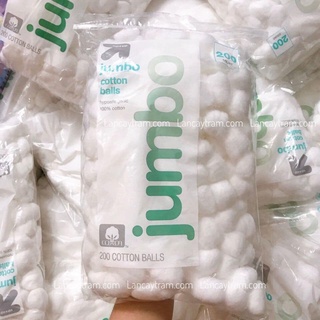 BÔNG COTTON MỸ ĐA NĂNG UP&UP Cotton Balls Bag TÚI JUMBO 200 BÔNG – HOÀN HẢO MỌI NHU CẦU