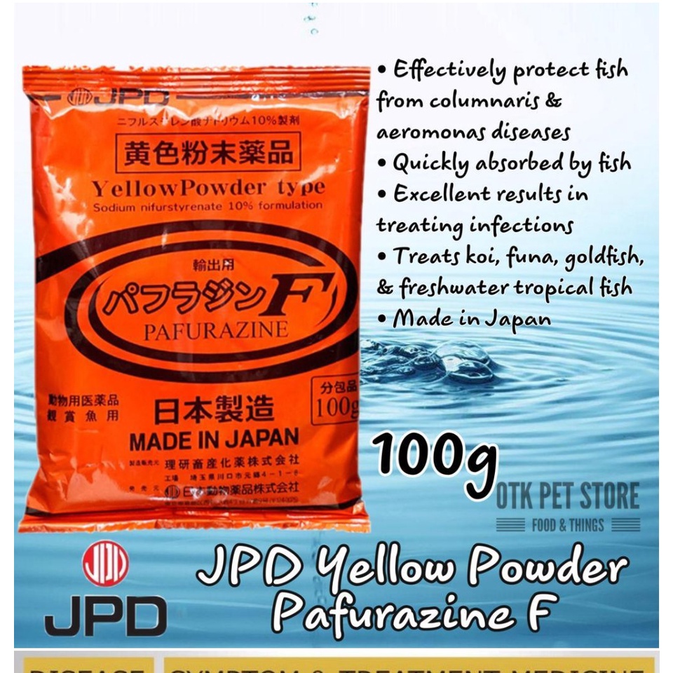 Thuốc Yellow Powder Type JPD gói 100g kháng khuẩn cho cá