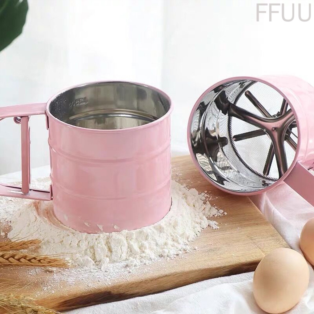 Rây Bột Bằng Thép Không Gỉ Có Tay Cầm Tiện Dụng Cho Nhà Bếp 86