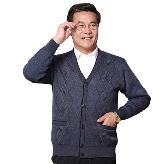 Áo Khoác Cardigan Giữ Ấm Thời Trang Nam Trung Niên