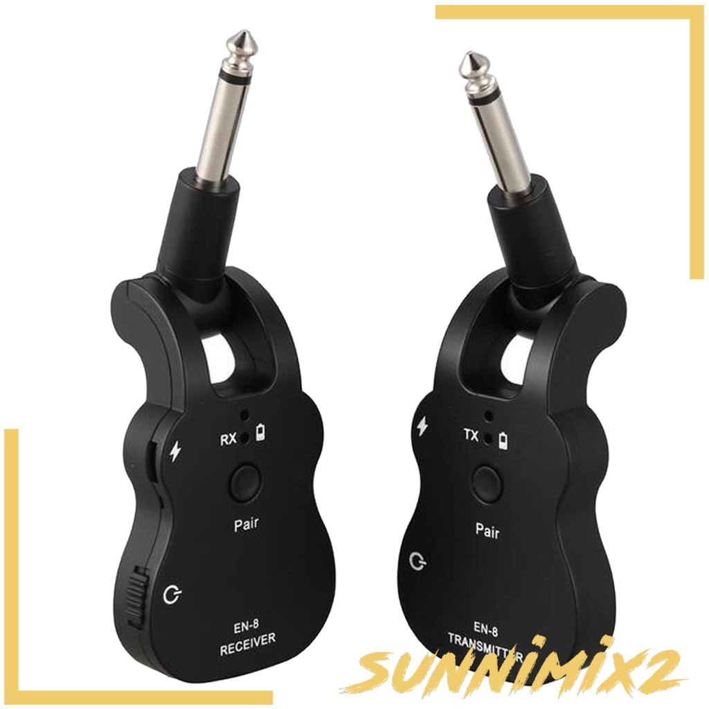 2.4G Wireless Guitar System Transmitter & Receiver USB Cable for Electric Guitar