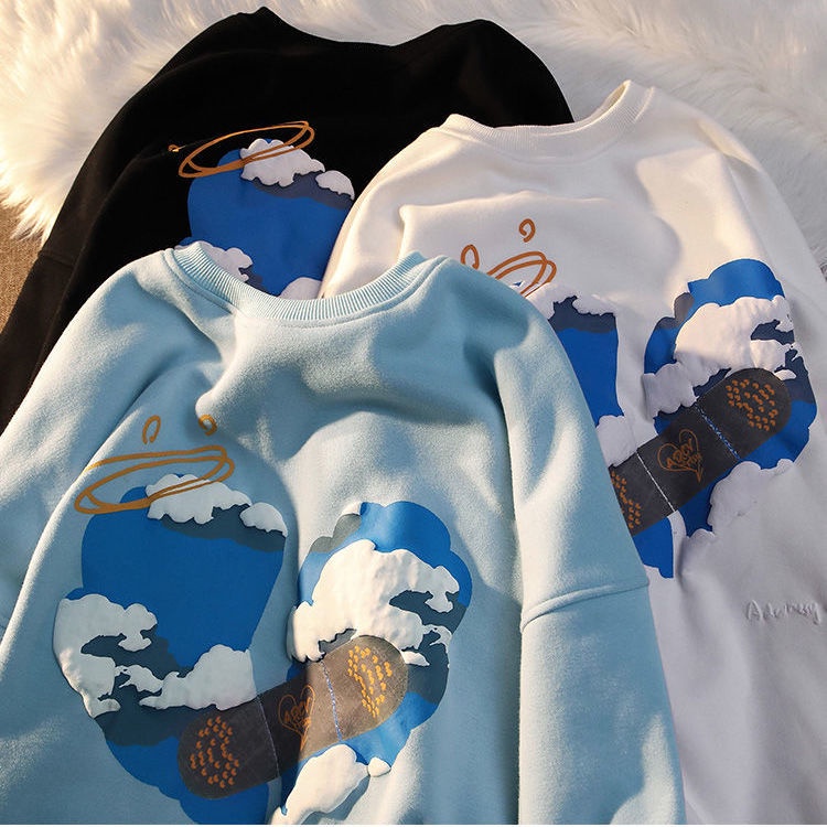 NRVP Áo Sweatshirt Tay Dài Dáng Rộng Phong Cách Hàn Quốc Mới Cho Nữ