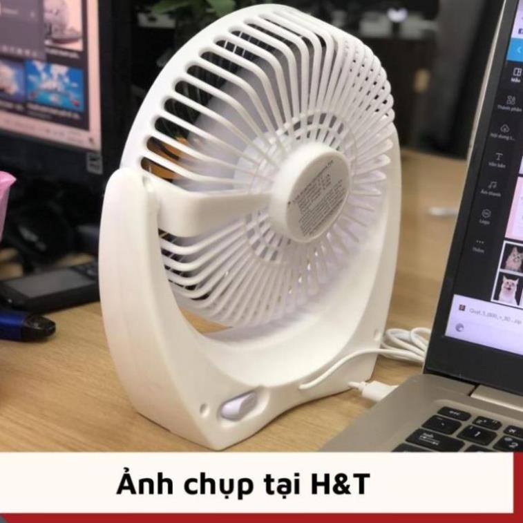 MIỄN SHIP-  Quạt mini để bàn cổng USB di động, động cơ không tiếng ồn để phòng ngủ, xoay 120 độ