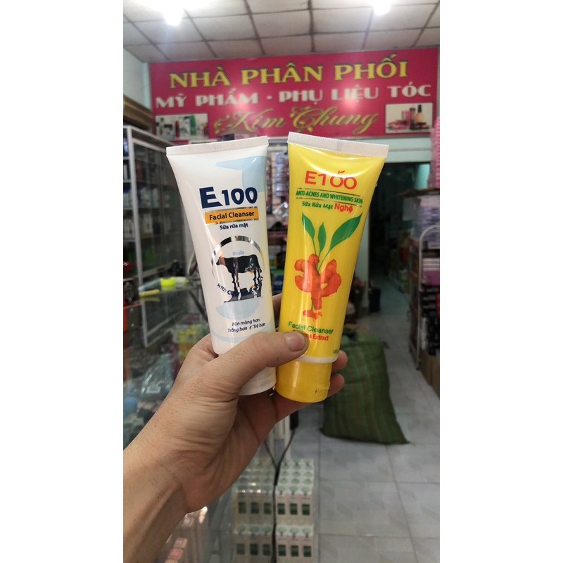 Sữa rửa mặt E100 Bò, nghệ 80ml