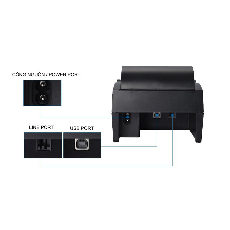 ivn021 Máy in hóa đơn K58 Xprinter 58iiH in thẻ điện thoại in bill nhà hàng quán cà phê nhà hàng | BigBuy360 - bigbuy360.vn