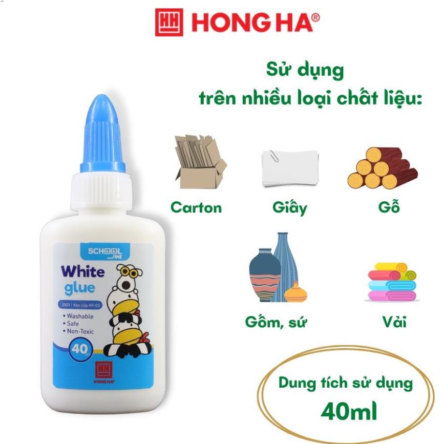 Keo sữa dán giấy cho học sinh Oringa Hồng Hà - 3500