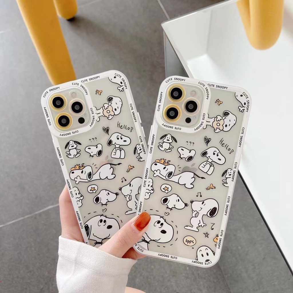 Ốp Điện Thoại Silicone Mềm Hình Snoopy Cho IPhone 13 12 12 Mini 11 Pro Max XS Max XR 6 6s 7 8 Plus