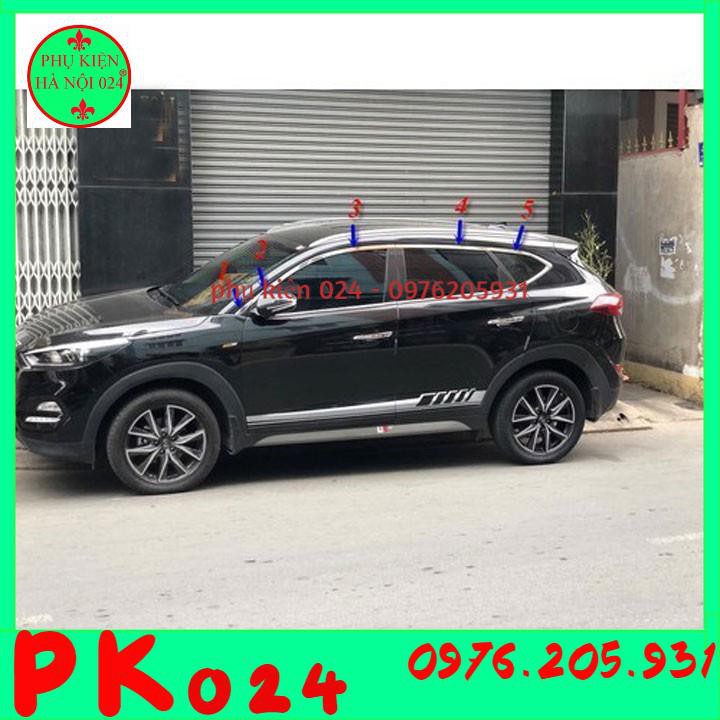 [Hyundai Tucson 2016-2019] Bộ Nẹp Viền Cong Kính, Chân Kính Inox Dành Cho Xe Ô Tô Hyundai Tucson 2016-2019