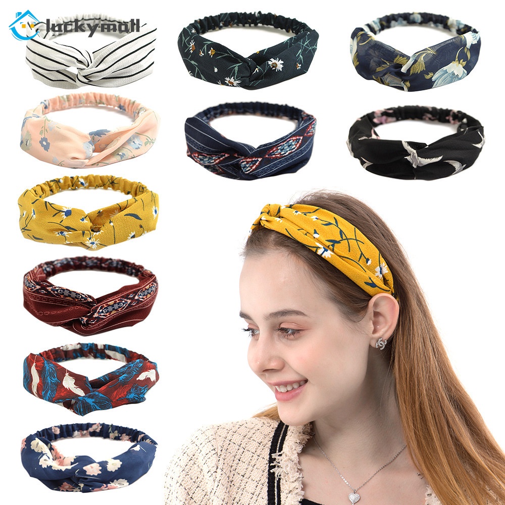 Cài tóc thắt nút 24 màu tùy chọn phong cách vintage thời trang cho nữ