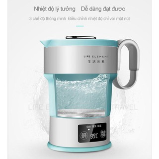 Bình đun nước siêu tốc gấp gọn có màn hình