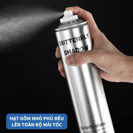 Gôm xịt tóc Butterfly Shadow 150ml 320ml 600ml Chính hãng, Gôm bạc giữ nếp tạo kiểu nam nữ