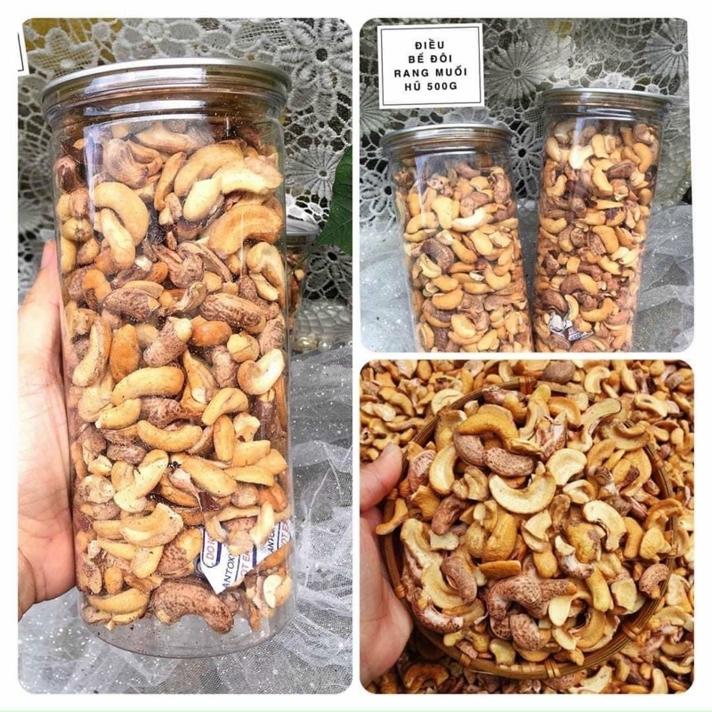 Hạt Điều Vỡ Rang Muối Hộp/lon pet 500gr
