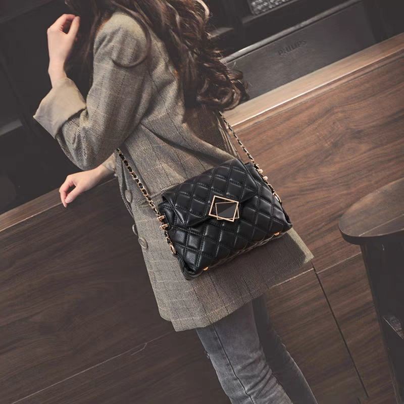 Small Ck2021 New Fashion Diamond Pattern Bag Chanel-Style Bags Soft Cowhide Crossbody Genuine Leather Fashion Shoulder c