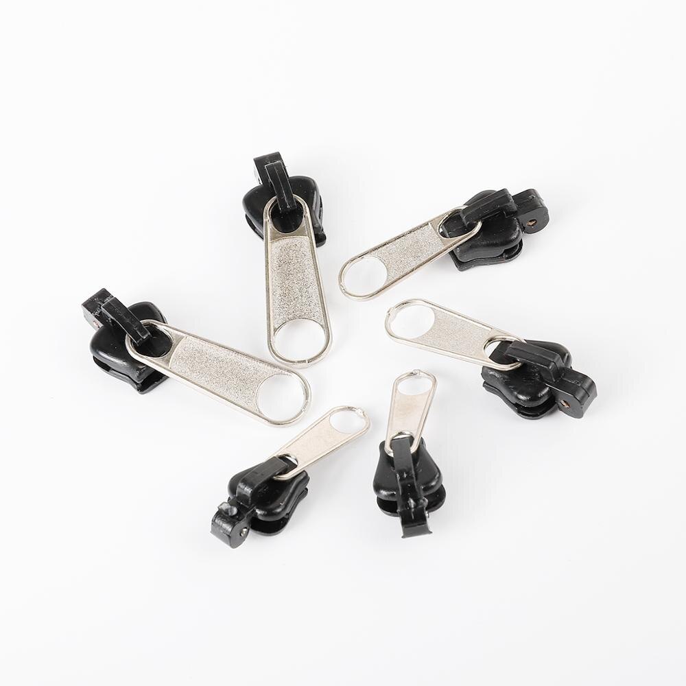 6pcs Universal Fix Zipper Repair Kit Replacement Zip Slider Teeth Fix Zipper Magic Instant Slider Zipper For Bag Apparel Sewing