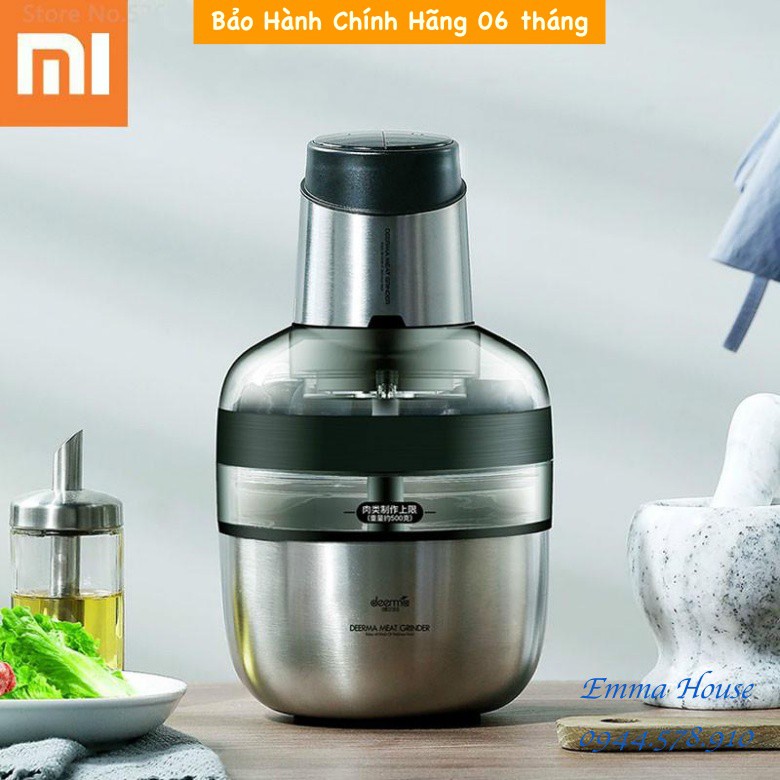 Máy Xay Thịt, Thực Phẩm Thép Không Dỉ Deerma JR01 1.8L 400W, Bảo hành 06 Tháng