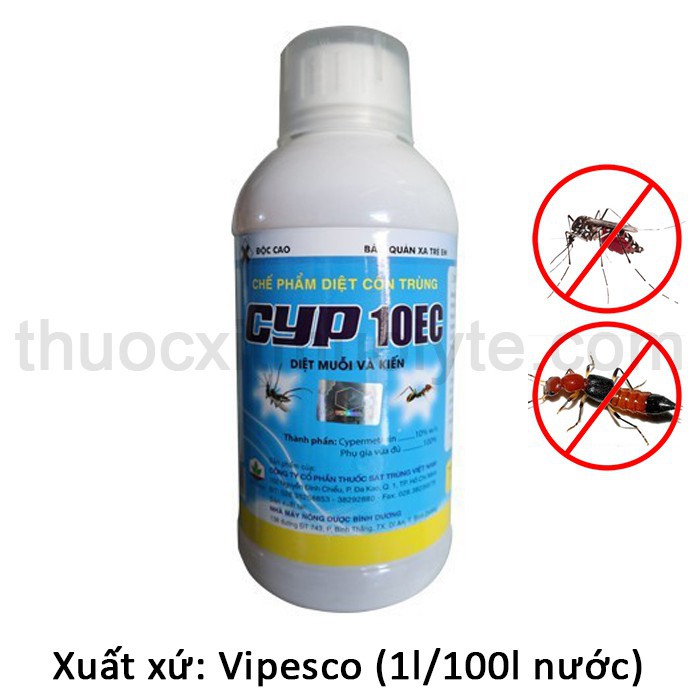 Thuốc diệt muỗi kiến gián CYP 10EC chế phẩm xịt muỗi y tế an toàn hiệu quả được Bộ y tế cấp phép