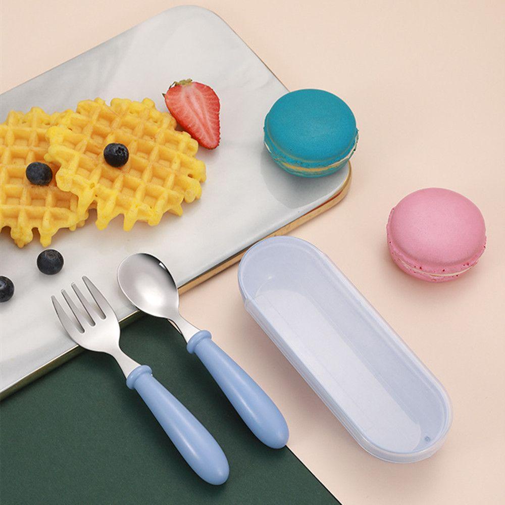 Bộ Dụng Cụ Ăn Uống 1 Món Bằng Thép Không Gỉ Họa Tiết Hoạt Hình Dễ Thương Cho Bé