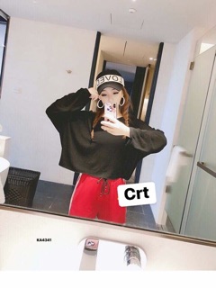Áo croptop trơn dáng thụng (ka)