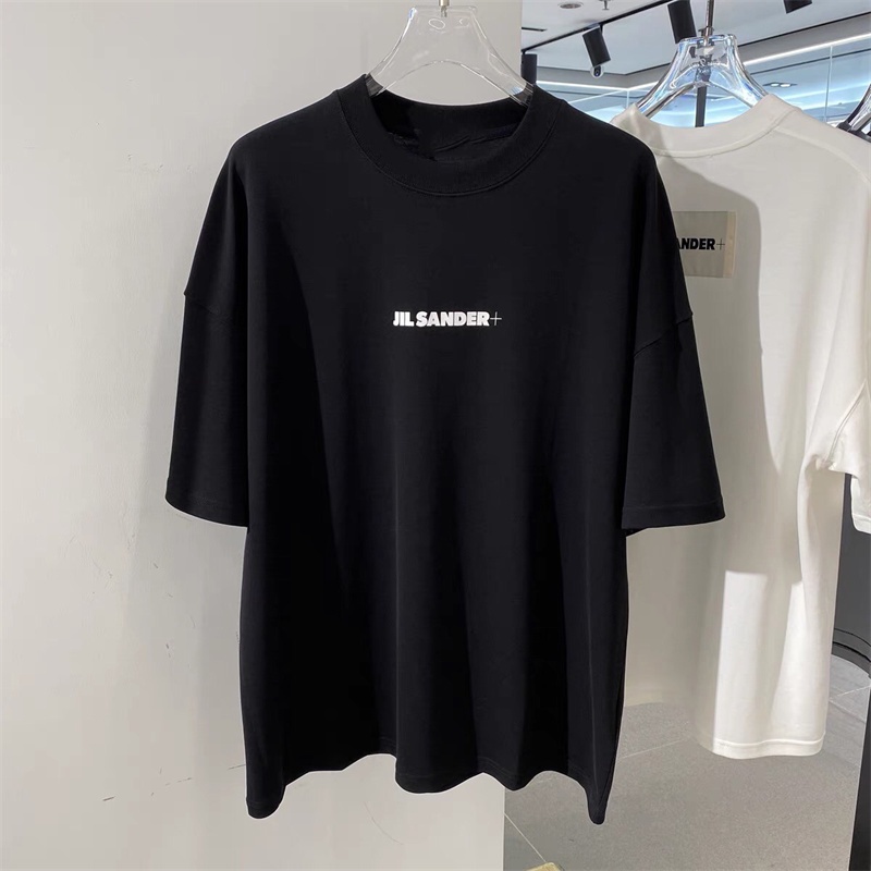 J-i-l - Min-Malist - Áo Thun Tay Ngắn Cổ Tròn In Logo Nhỏ Đơn Giản Thời Trang Mùa Hè Cho Cặp Đôi