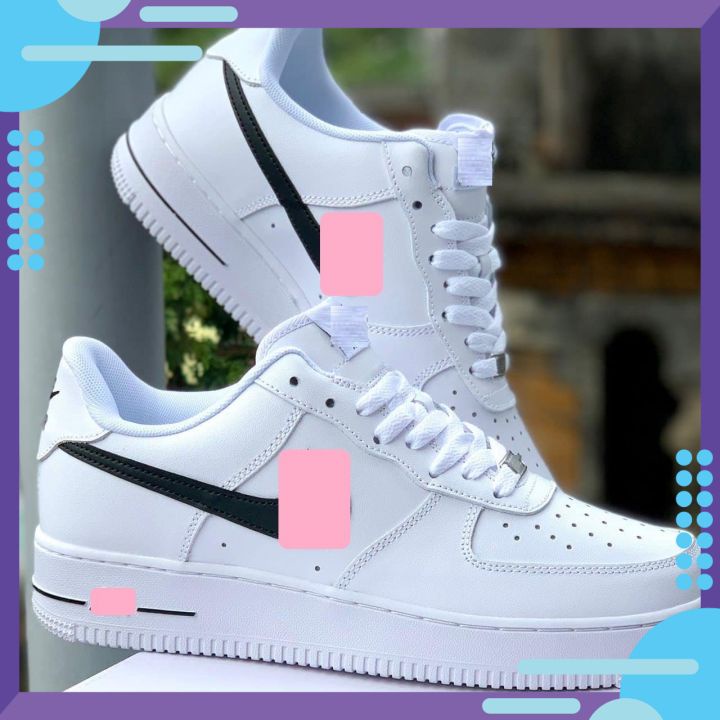 Giày thể thao trắng móc đen cho nam nữ