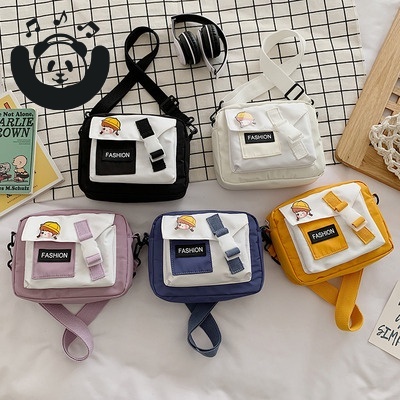 Túi đeo chéo bằng vải thời trang dễ thương tùy chọn màu sắc cho nữ