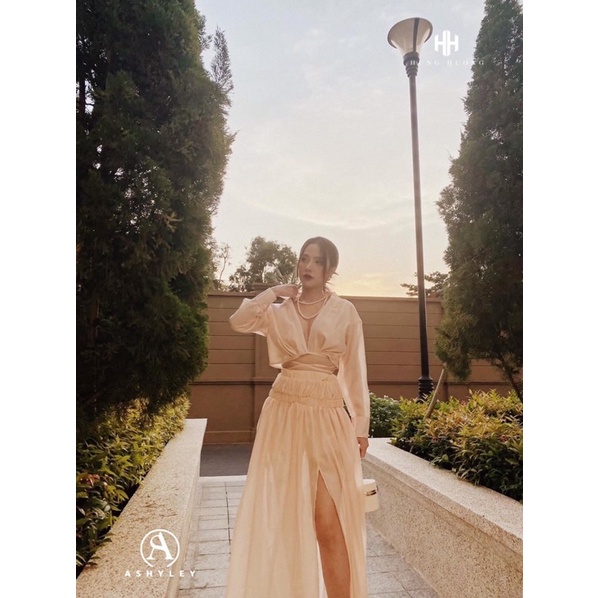 Set áo và chân váy maxi