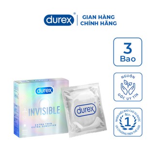 Bao cao su Durex Invisible Extra Thin 3 bao