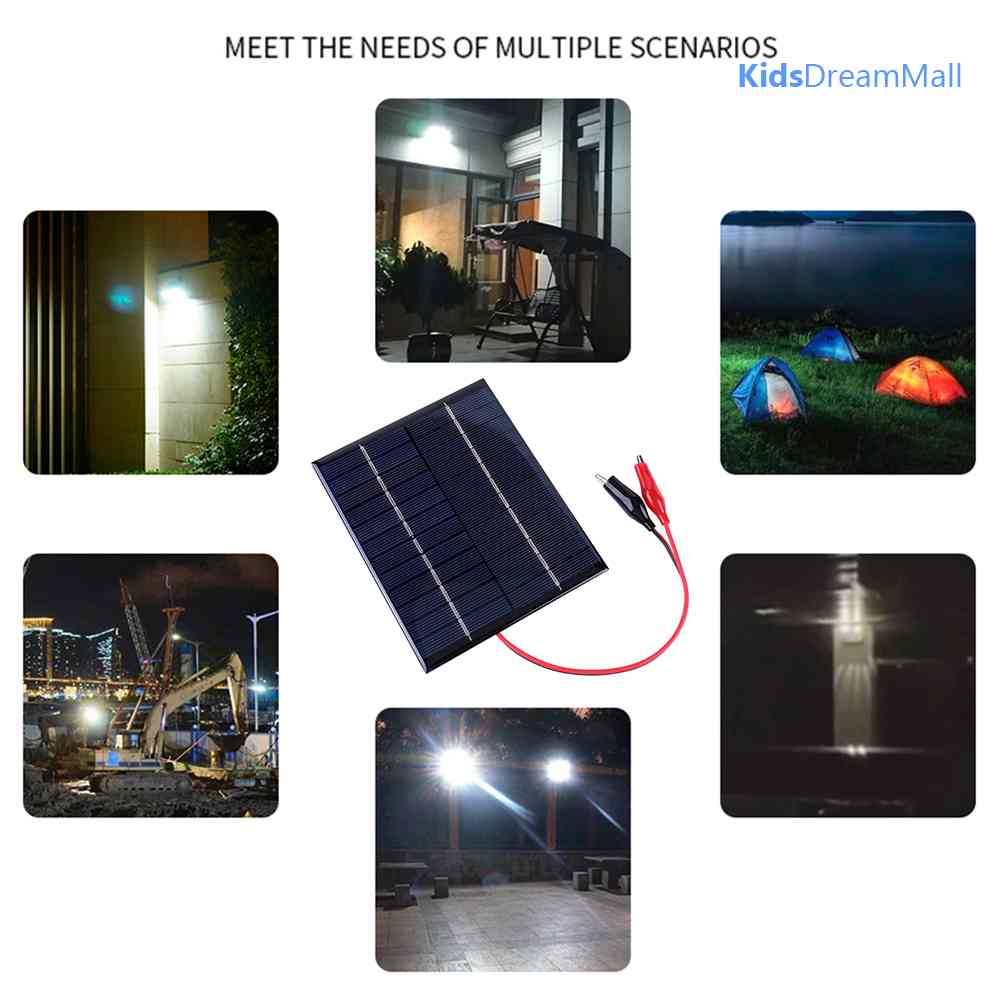 Tấm Pin Năng Lượng Mặt Trời Chống Thấm Nước 5W 12V