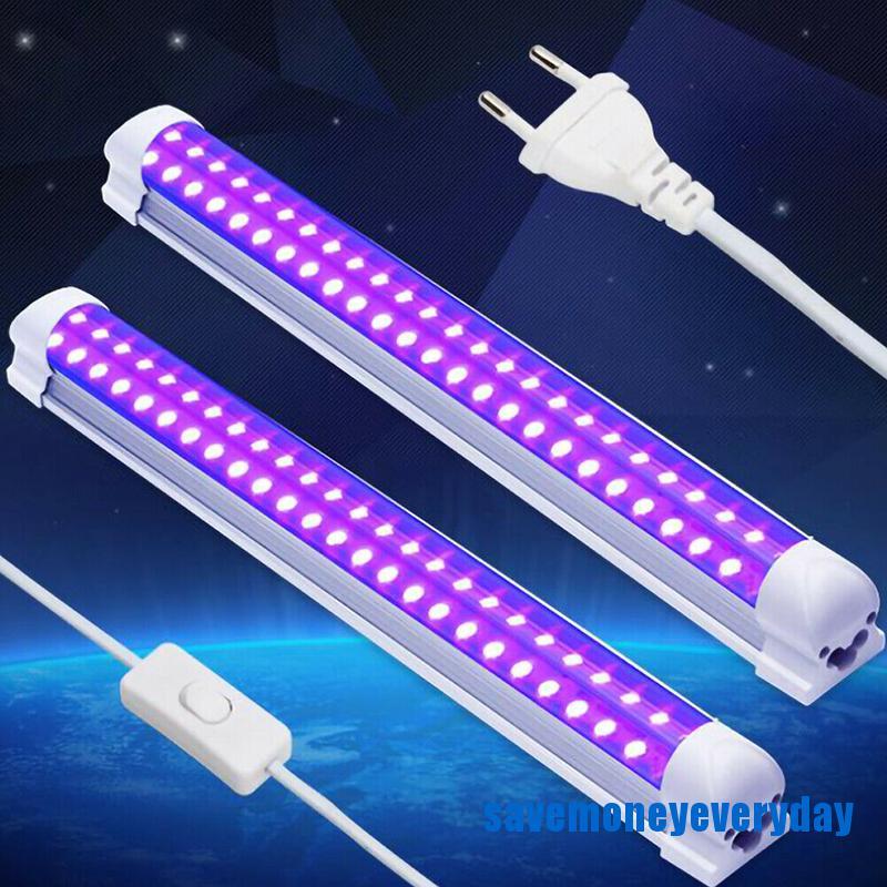 Thanh Đèn Led Uv T8 10w 48 Bóng Màu Đen Phích Cắm Eu / Us