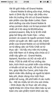 Sữa thanh Grand Noble số 1 Hàn Quốc