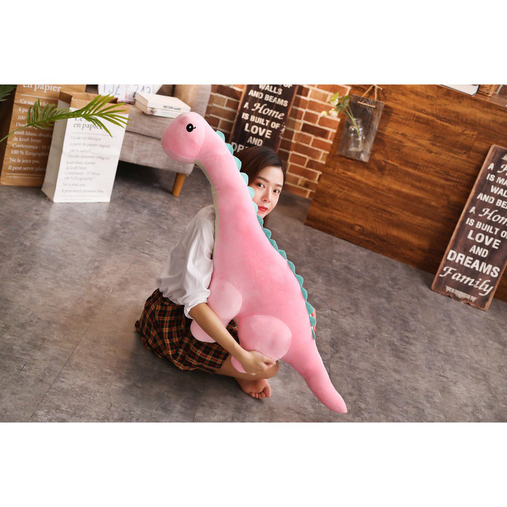 Khủng Long Nhồi Bông Cổ Dài Mềm Mại Dễ Thương 35 / 60 / 80cm