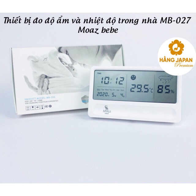 Thiết bị đo độ ẩm và nhiệt độ trong nhà Moaz Bebe MB-027 Bảo hành chính hãng