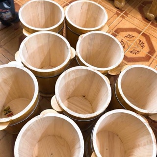Thùng gỗ đựng gạo