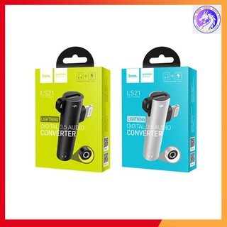 Jack Chuyển Đổi Hoco LS21 Lightning Ra Audio 3.5mm + Lightning - Dành Cho iPhone