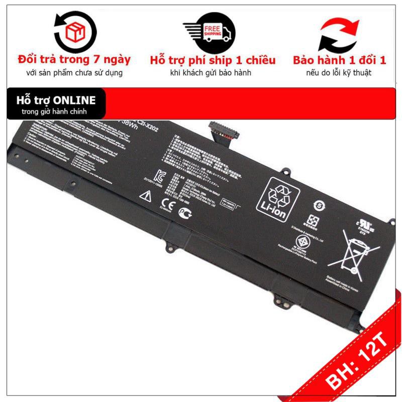 [BH12TH] Pin Laptop  ASUS VivoBook X202 X202E S200 S200E X201 X201E Q200E Mã Pin C21-X202 Loại 38Wh Hàng Full Box