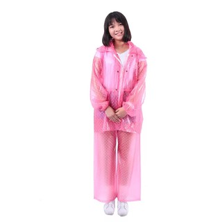 Bộ quần áo mưa siêu dai chấm bi