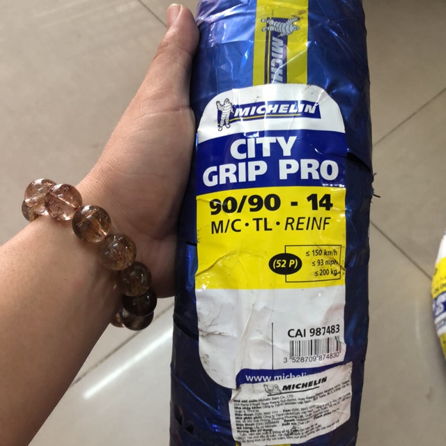 Vỏ xe tay ga Michelin 90/90-14 gai Grip chống đinh