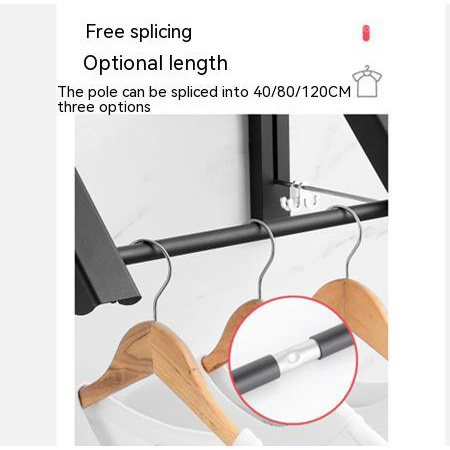 Móc Treo Quần Áo Gắn Tường Bằng Nhôm Hình Tam Giác Nhỏ Gọn Tiết Kiệm Không Gian