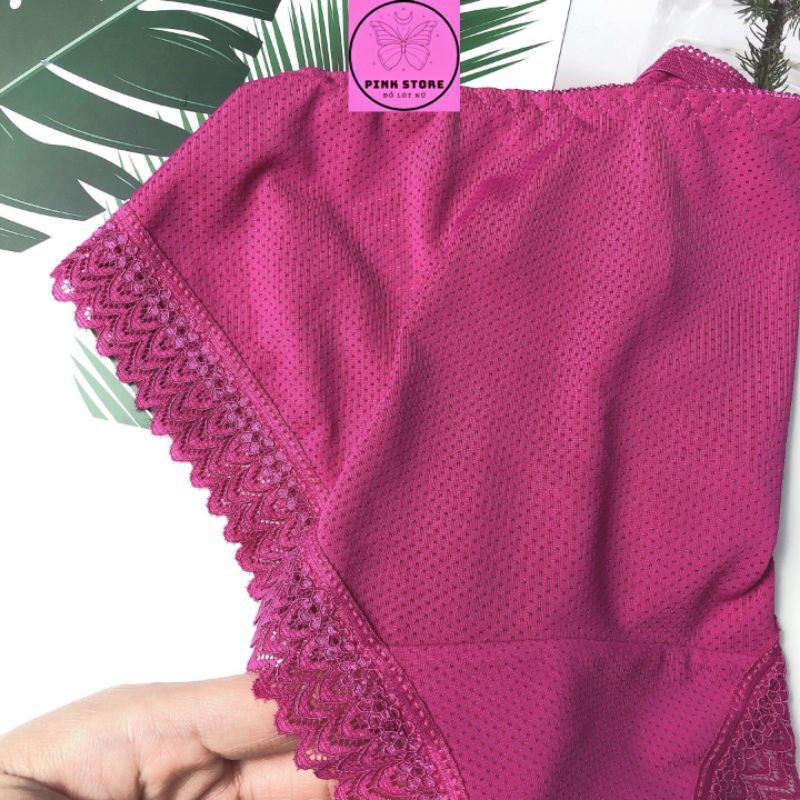 Quần Lót Nữ Thun Lạnh Cạp Thấp Thông Hơi Viền Ren Thoáng Mát PINK STORE QL5866 | BigBuy360 - bigbuy360.vn
